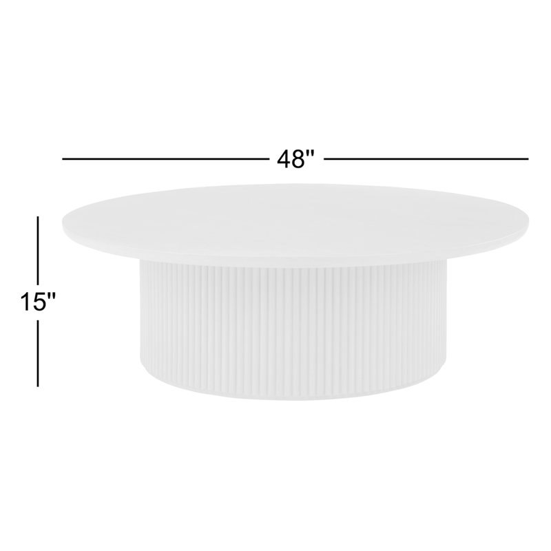 Joss & Main Chessa Solid Wood Round Coffee Table