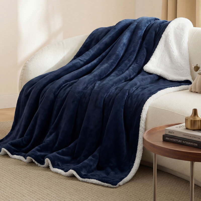 Couverture polaire sherpa douce et moelleuse BedBedsure GentleSoft, épaisse et confortable pour l'hiver et l'automne, idéale pour le canapé et le lit.
