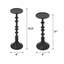 Ensemble de 2 porte-bougies en fer noir, chandeliers décoratifs pour table de salle à manger, manteau de cheminée et salon