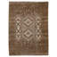 Hand Knotted Wool Area Rug in Ivory And Brown