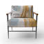Fauteuil d'appoint rembourré à motif spiral doré et blanc Spiral Nebula II doré et blanc-688319527