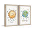 Sun and Earth Diptych, ensemble de 2 cadres photo 2 pièces-60698633