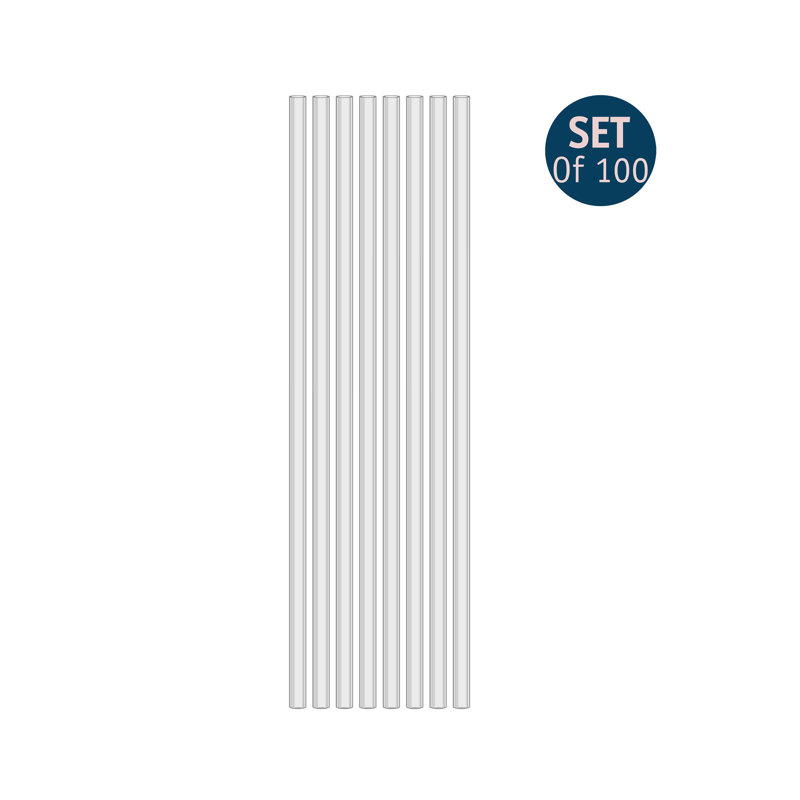 Koziol Reusable Straws, 27cm H x 0.6cm W x 0.6cm D