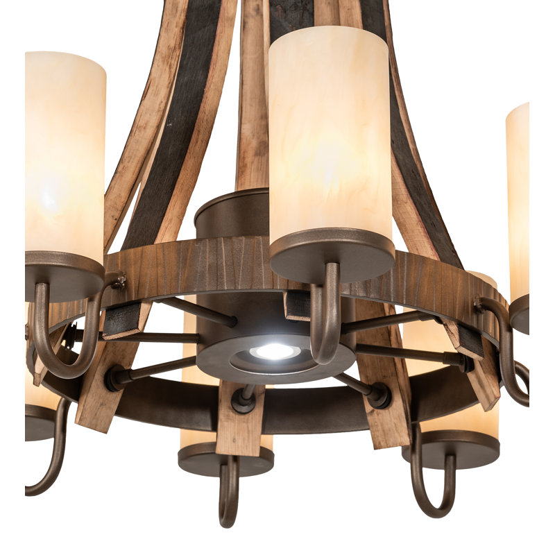 Barrel Stave Madera 9 - Light Chandelier
