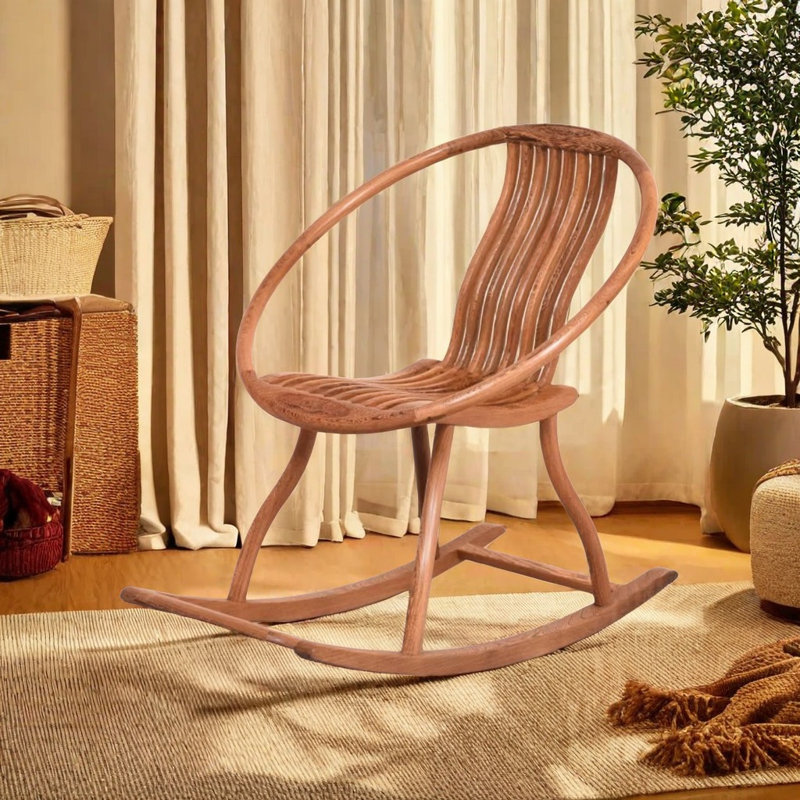 Chaise berçante en bois massif de style nouveau style chinois