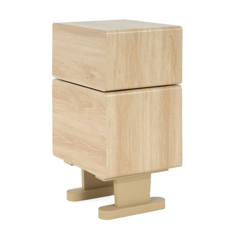 Side Table, Rotatable Robot Storage Side Table, Natural Colour, Suitable For Living Room, Bedroom Or Office, Can Be Used As Bedside Table, Display Stand
