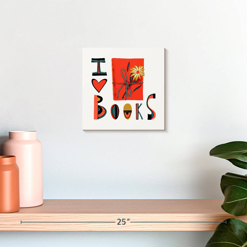 Senne I Love Books, 10" H x 10" W