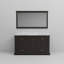 Meuble-lavabo double Rich avec plateau en marbre de Carrare et miroir