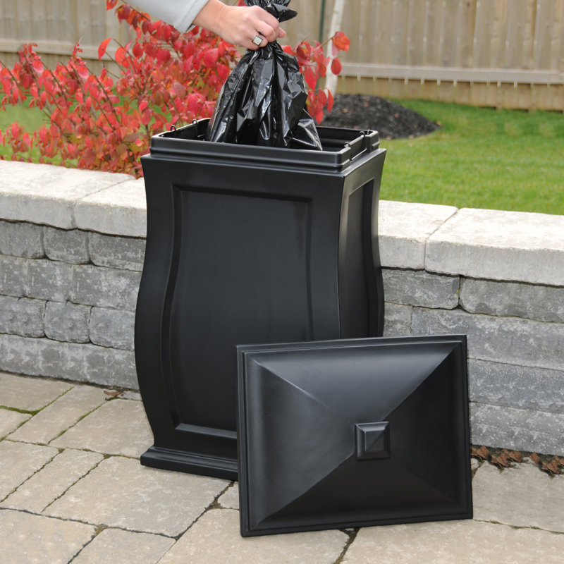 Boîte de rangement en plastique 22 gallons Ariani, Noir