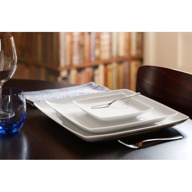 Carré White Porcelain China Chargers