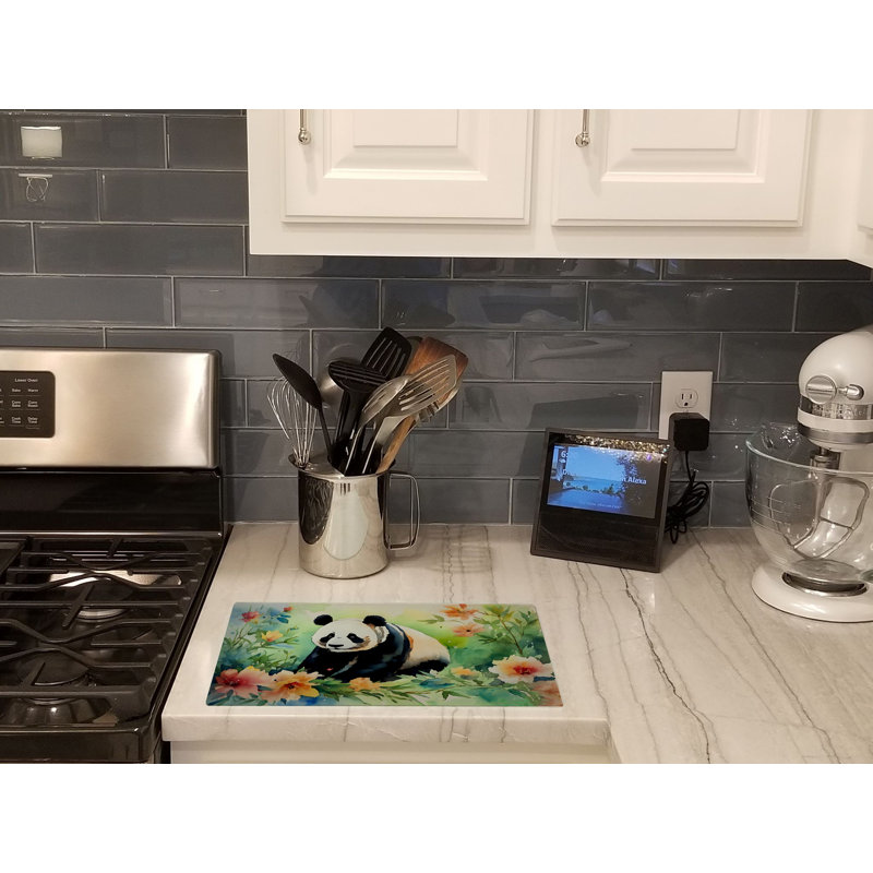 Panda Glass Cutting Board Large