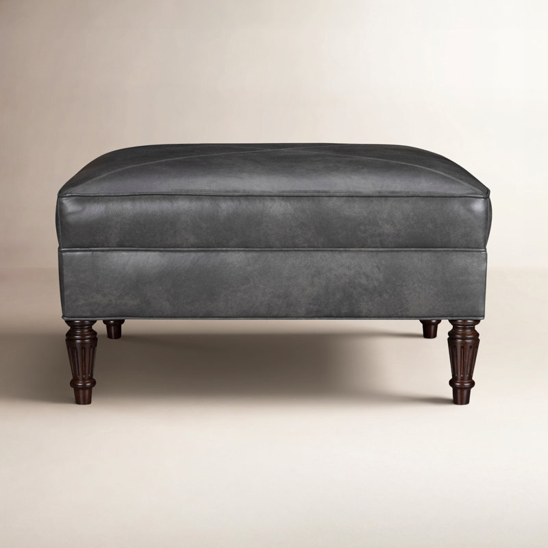 Etta Leather Ottoman