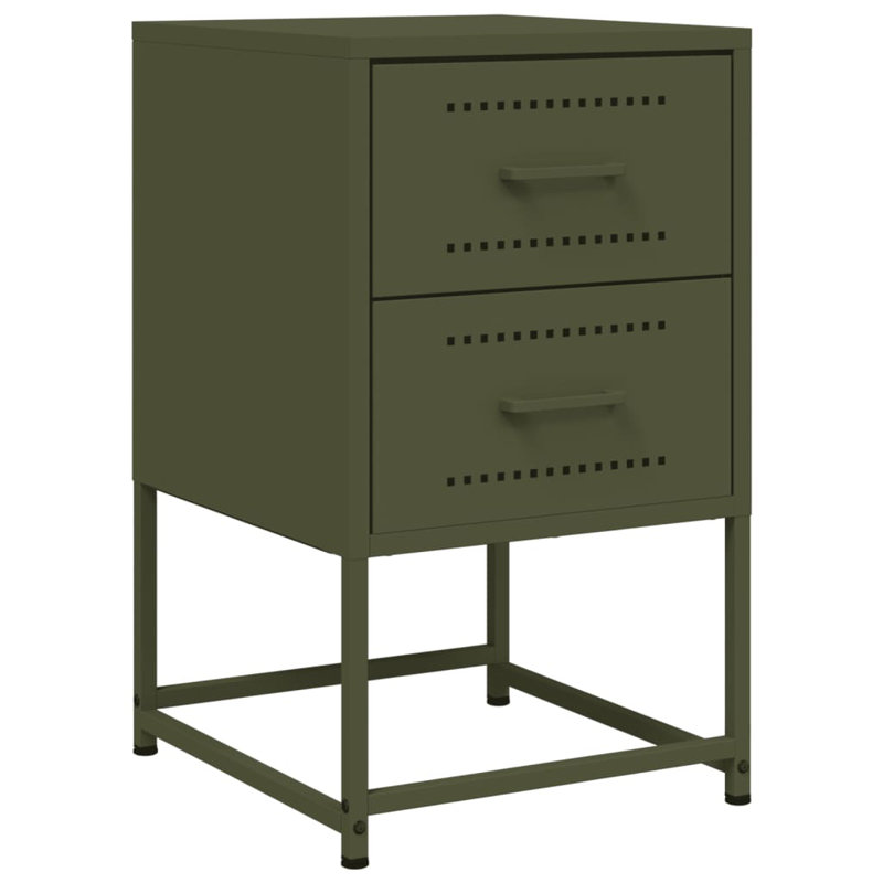 Bedside Cabinet 36x39x60.5 cm Steel, Green, 1