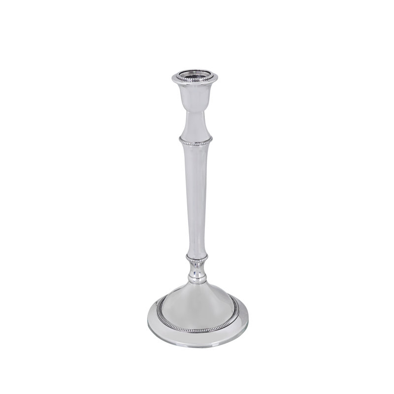 Nickel Aluminum 11.75" Tabletop Christmas Candlestick Holder