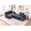 Canapé modulaire 103 po avec méridienne en forme de L, canapé modulaire désossé large de 103 po pour le salon, aucun assemblage requis-1608367662-1608367661