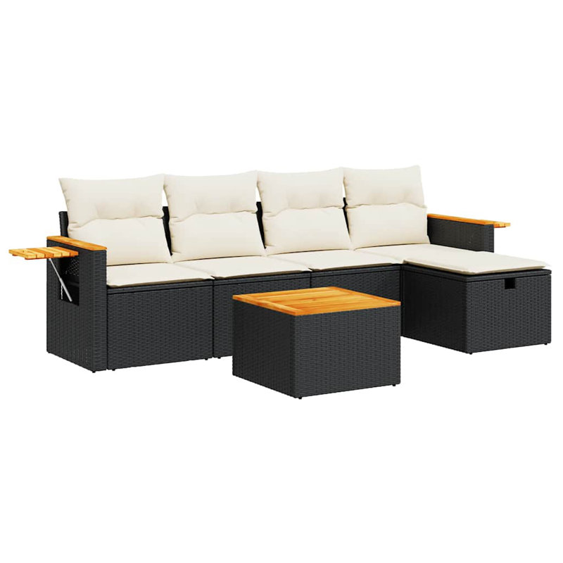 Vidaxl Garden Sofa Set Black