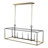 5-light Black/Gold Rectangular Kitchen Island Chandelier