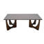 Table basse Natra, 52 pouces, rectangulaire, bois massif sculpté brun foncé