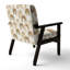 Chaise rembourrée moderne avec accoudoirs Boho Calm Brown-1842057384
