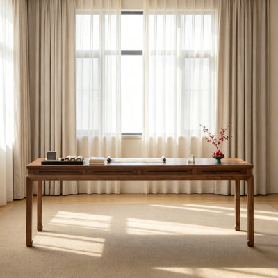 Bureau en bois massif de style musical
