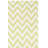 Dhurries Hand Woven Flat Weave Wool/Cotton Chevron Rug in Green/Ivory-546846366