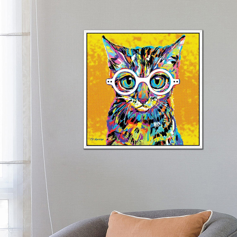 Peewee by P.D. Moreno - Print on Canvas, 66.04 cm H x 66.04 cm W, White Framed