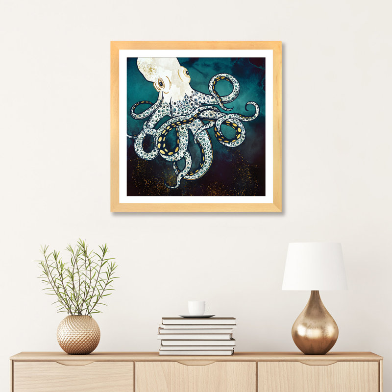 Underwater Dream VII - Impression, H 24 po x l 24 po x p 1 po, Cadre papier naturel
