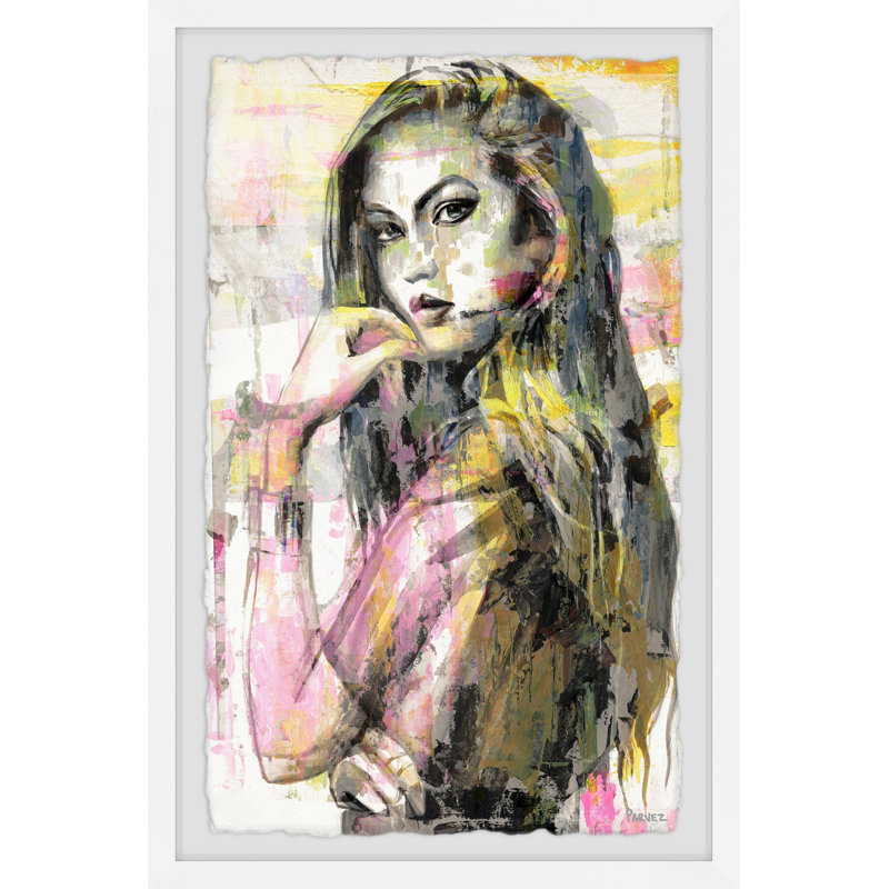 «Girl in Colours» par Parvez Taj - Reproduction d'art sur papier encadrée, H 30 po x l 20 po x P 1,5 po