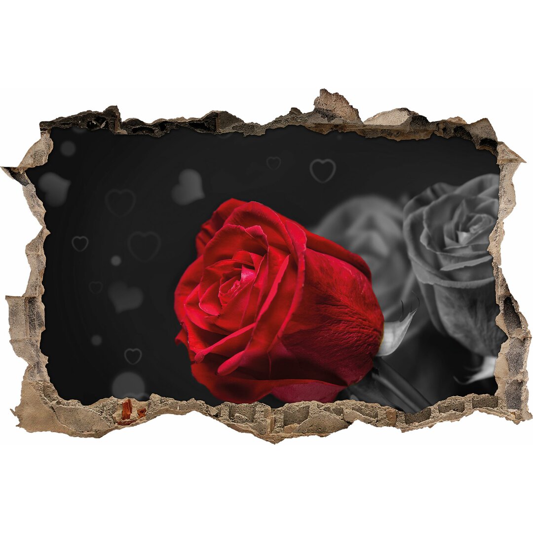 Wandtattoo Rote Rosen zum Valentinstag