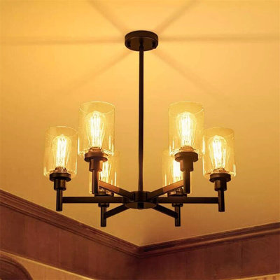 Chandelier with Glass Accents