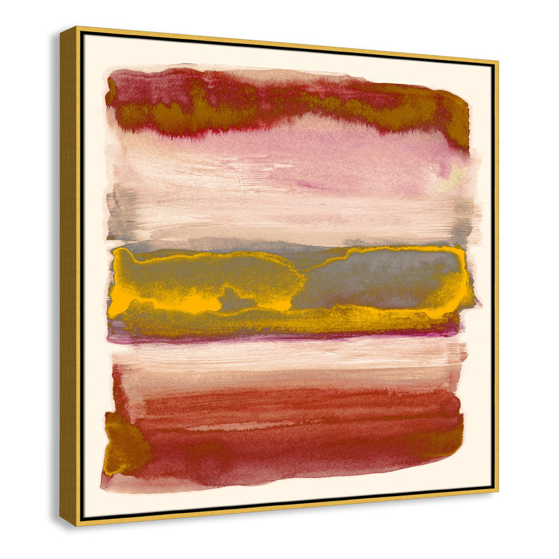 Imprimé «Yellow Sky II» par Nan, Or, H 37,5 po x l 37,5 po