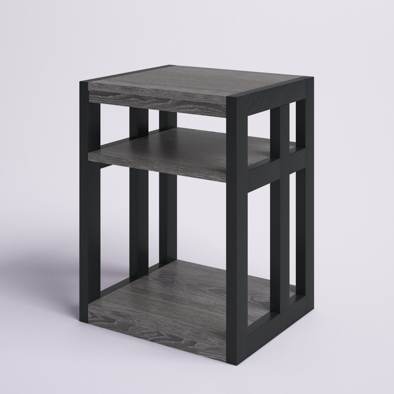 Corralitos End Table, Black/Weathered Gray