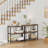 Console Table With 3 Tier Shelves And Power Outlets - E...