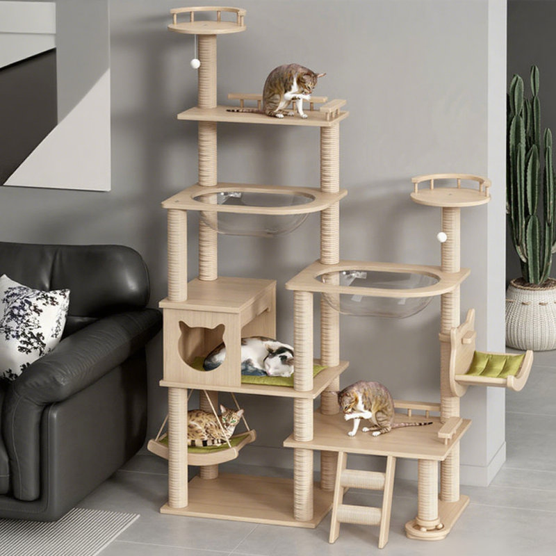 7-Tiers Cat Tree with Cat Condons,Perch,Scratching Posts