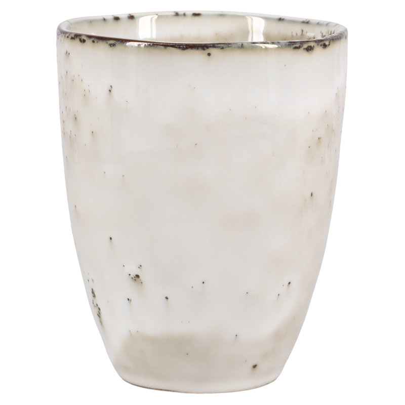 Rustico Cream Ceramic 18oz Round Mugs Set of 4