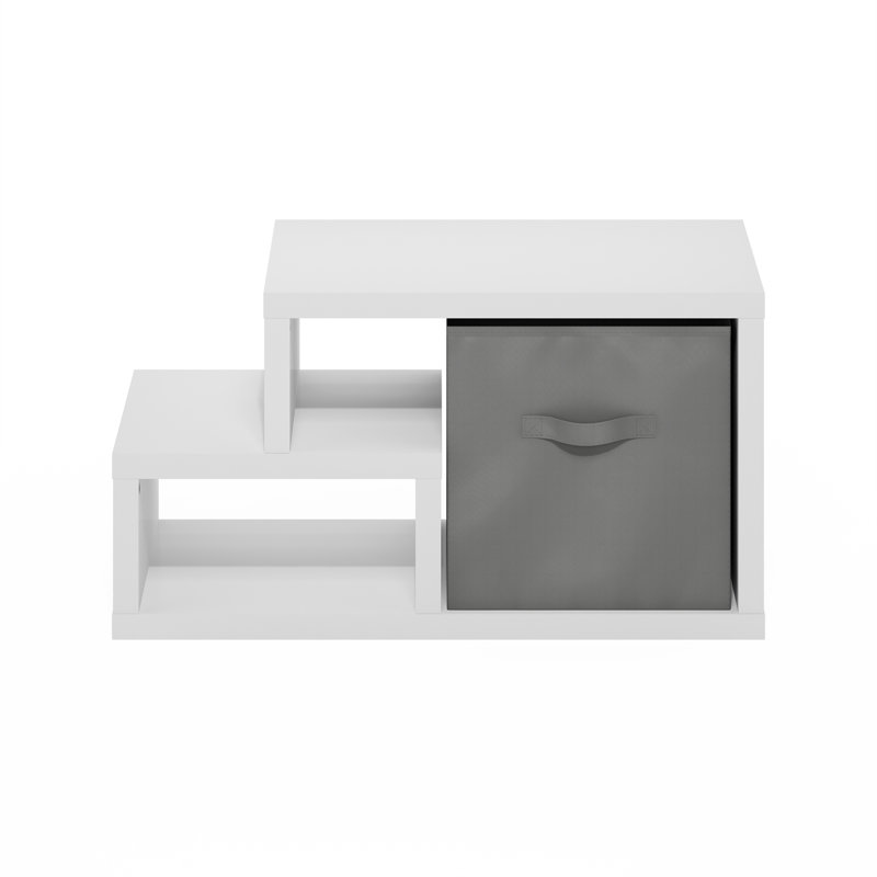 Samual Multipurpose Shelf with Storage Bin, , White/Light Gray