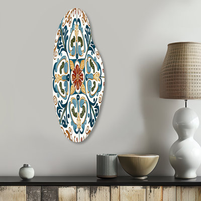 Tishara - Abstract Tile Curved Shape Asymmetric Metal Wall Art