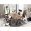 Irizarry Teak Solid Wood Top Metal Base Dining Table-37020478
