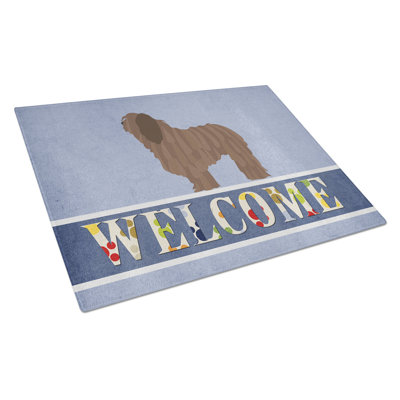 Caroline's Treasures Tempered Glass Welcome Cutting Board