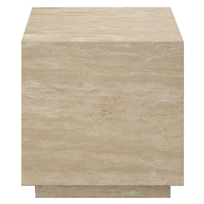 Table de bout Deon, travertin beige