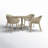 Farrah Sky Armchair 4 Person Dining Set-103830399