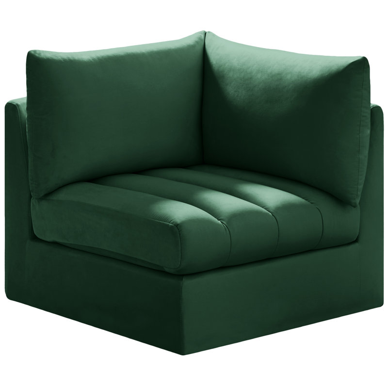 Jacob Velvet Armchair, Green Velvet