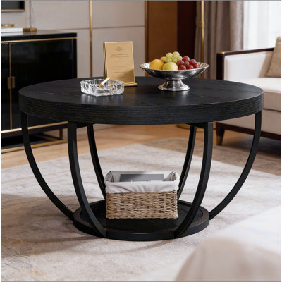 Round Chating Table,Central Table,2-Tier Coffee Table