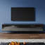 Hangable and floor standing TV stand in high-gloss UV panel-206552526-206552527