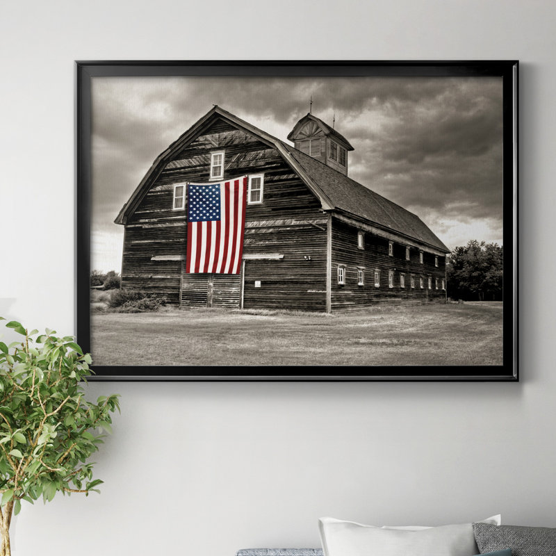 Modern Barn III - Photographie de cadre photo sur toile, H 18,5 po x l 24,5 po x P 1,5 po, Noir