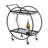 Metal Rolling 2 Mirrored Shelves Bar Cart with Wine Glass Storage and Handle-1952589883
