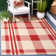 Courtyard Performance Plaid Indoor/Outdoor Area Rug
