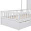 Lit simple simple avec canapé intégré, lit plateforme pour enfants avec deux tiroirs et tablette de rangement-1796158570