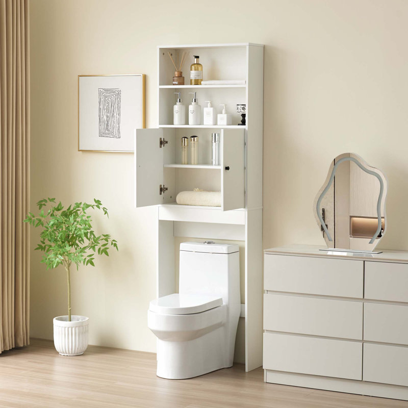 Armoire de rangement au-dessus de la toilette, Blanc