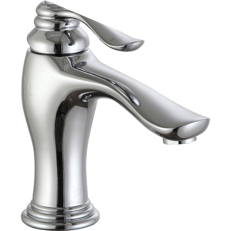 Anfore Single-Hole Single-handle Bathroom Faucet, Polished Chrome